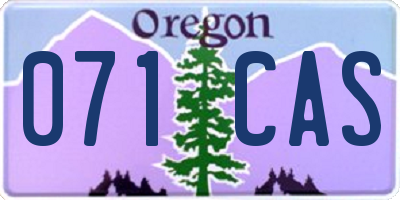 OR license plate 071CAS