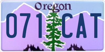 OR license plate 071CAT