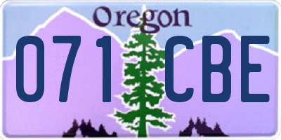 OR license plate 071CBE