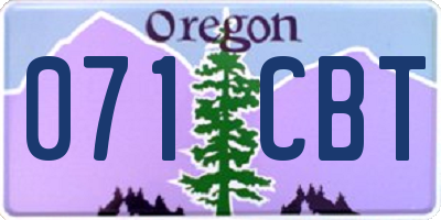 OR license plate 071CBT