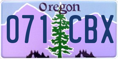OR license plate 071CBX