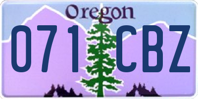 OR license plate 071CBZ