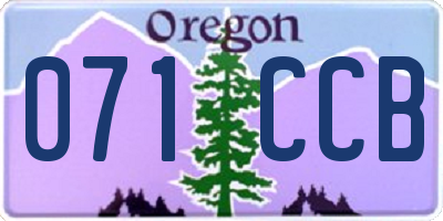 OR license plate 071CCB
