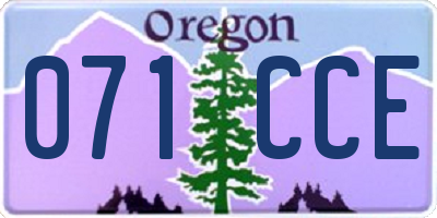 OR license plate 071CCE