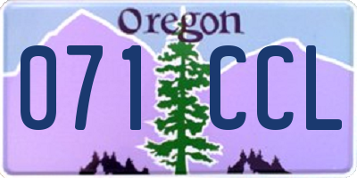 OR license plate 071CCL