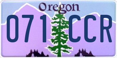 OR license plate 071CCR