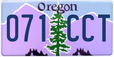 OR license plate 071CCT