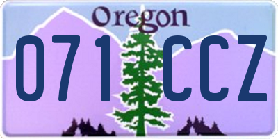 OR license plate 071CCZ