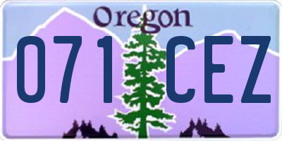 OR license plate 071CEZ
