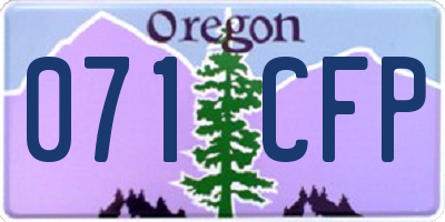 OR license plate 071CFP