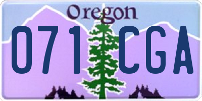 OR license plate 071CGA