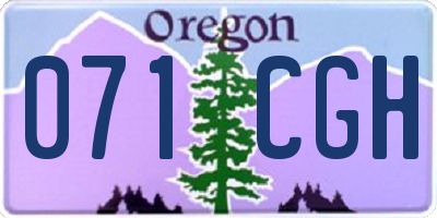 OR license plate 071CGH