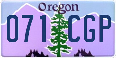 OR license plate 071CGP