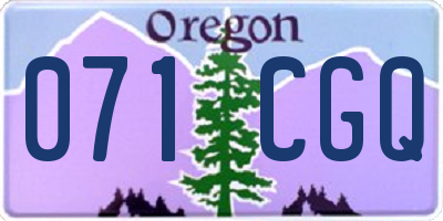 OR license plate 071CGQ