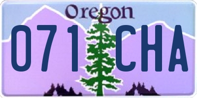 OR license plate 071CHA