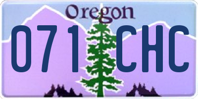 OR license plate 071CHC