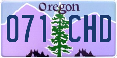 OR license plate 071CHD
