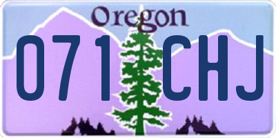 OR license plate 071CHJ