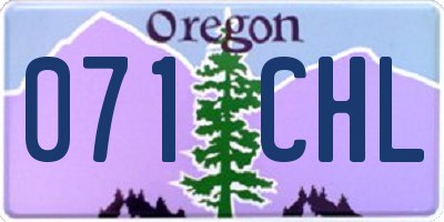 OR license plate 071CHL