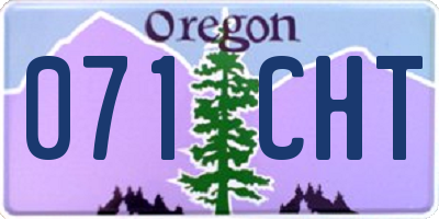 OR license plate 071CHT