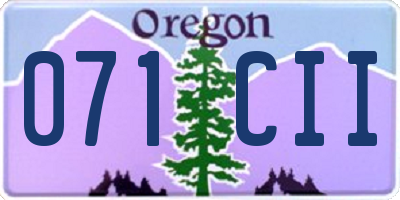 OR license plate 071CII