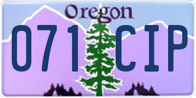 OR license plate 071CIP