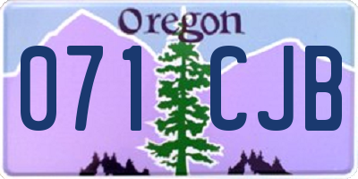 OR license plate 071CJB