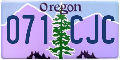 OR license plate 071CJC