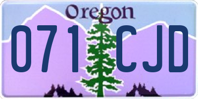 OR license plate 071CJD