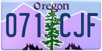OR license plate 071CJF