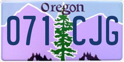 OR license plate 071CJG