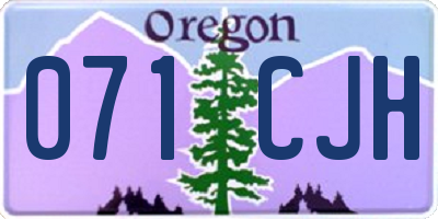 OR license plate 071CJH