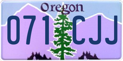 OR license plate 071CJJ