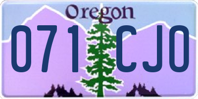 OR license plate 071CJO