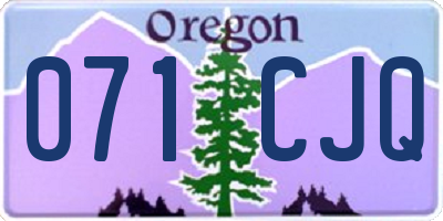 OR license plate 071CJQ