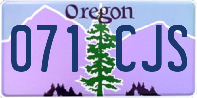 OR license plate 071CJS