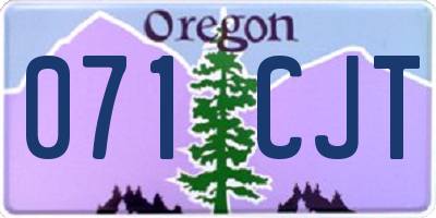OR license plate 071CJT