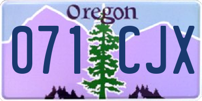 OR license plate 071CJX
