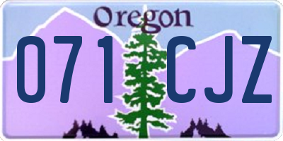 OR license plate 071CJZ