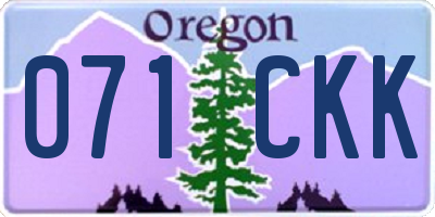 OR license plate 071CKK