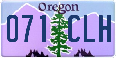 OR license plate 071CLH