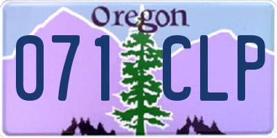 OR license plate 071CLP