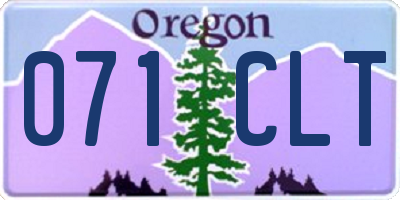 OR license plate 071CLT