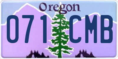 OR license plate 071CMB