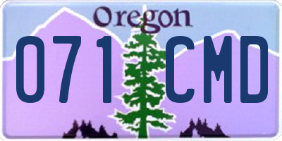 OR license plate 071CMD