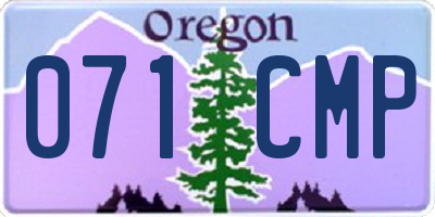 OR license plate 071CMP