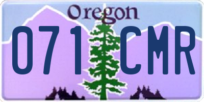 OR license plate 071CMR