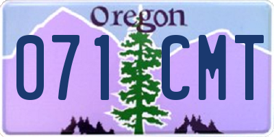 OR license plate 071CMT