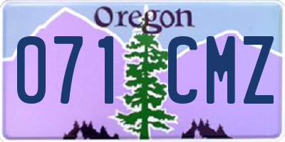OR license plate 071CMZ