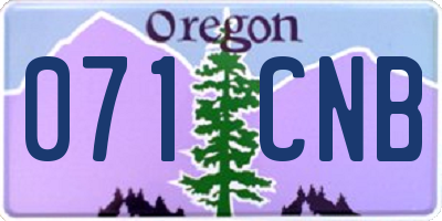 OR license plate 071CNB